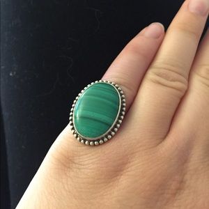 Sterling Silver Malachite Ring